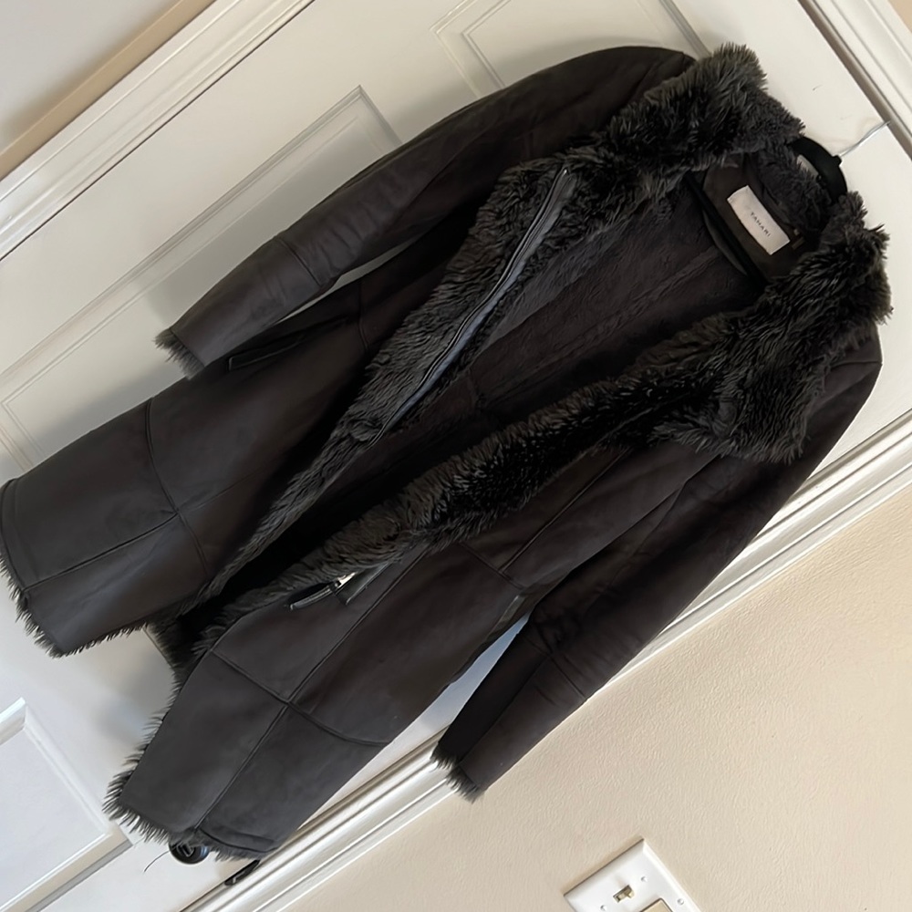 Tahari Faux Fur Winter Coat